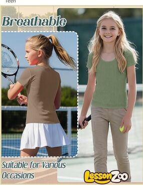 LessonZoo 4 13-14 Years Pack Girls' Short Sleeve T-Shirts NWT #Lux-Q